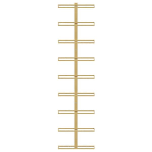 vidaXL Wall-mounted Wine Rack for 9 Bottles 2 pcs Gold Iron