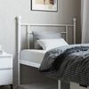 vidaXL Metal Headboard White 90 cm