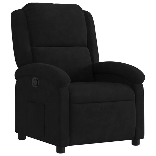 vidaXL Recliner Chair Black Velvet