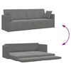 vidaXL Floor Sofa Bed 200cm Dark Grey Velvet