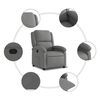vidaXL Recliner Chair Dark Grey Fabric