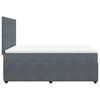 vidaXL Box Spring Bed with Mattress Dark Grey Queen Velvet