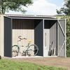 vidaXL Garden Firewood Shed Anthracite 245x98x159 cm Galvanised Steel