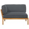 vidaXL Sofa Set Plain Anthracite 131.5 x 92 x 69 cm Solid Acacia Wood
