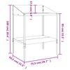 vidaXL Plant Stand Anthracite 75.5x54.5x100 cm Galvanised Steel