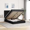 vidaXL Ottoman Bed with Mattress Black Double Fabric
