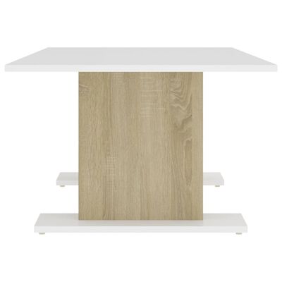 vidaXL Coffee Table White and Sonoma Oak 103.5x60x40 cm Engineered Wood
