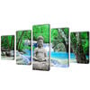 vidaXL Canvas Wall Print Set Buddha 200 x 100 cm