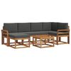 vidaXL Outdoor Sofa Set 7 pcs Natural and Anthracite