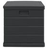 vidaXL Garden Storage Box Anthracite 77.5 x 54.5 x 53 cm Plastic