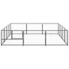 vidaXL Dog Kennel Black 12 m&sup2; Steel