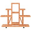 vidaXL Flower Stand with Wheels 110x25x101 cm Solid Wood Fir