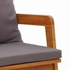 vidaXL Garden Bench with Cushion Oil Natural Solid Acacia Wood