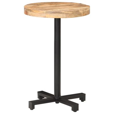vidaXL Bistro Table Round Ø50x75 cm Rough Mango Wood