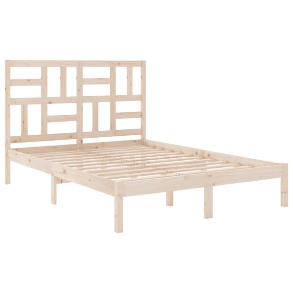 vidaXL Bed Frame without Mattress Solid Wood 150x200 cm King Size
