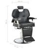 vidaXL Barber Chair Black 72x68x98 cm Faux Leather