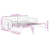 vidaXL Daybed with Trundle without Mattress Light Grey 90x190 cm