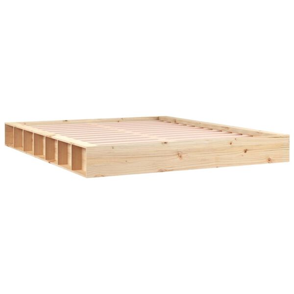 vidaXL Bed Frame without Mattress 180x200 cm Super King Super King Size Solid Wood