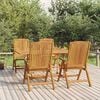 vidaXL 5 Piece Garden Dining Set Solid Wood Teak