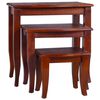 vidaXL Nesting Side Tables 3 pcs Classical Brown Solid Wood Mahogany