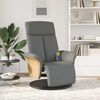 vidaXL Massage Recliner Chair with Footrest Dark Grey Fabric