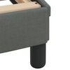 vidaXL Bed Frame with LED without Mattress "Hvar" Dark Grey 137x190 cm Double Fabric