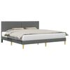 vidaXL Bed Frame with Headboard Dark Grey 180 x 200 cm Fabric
