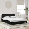 vidaXL Bed Frame "Dover" Black 152x203 cm Queen Velvet