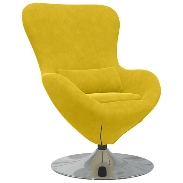 vidaXL Egg Chair Yellow Velvet