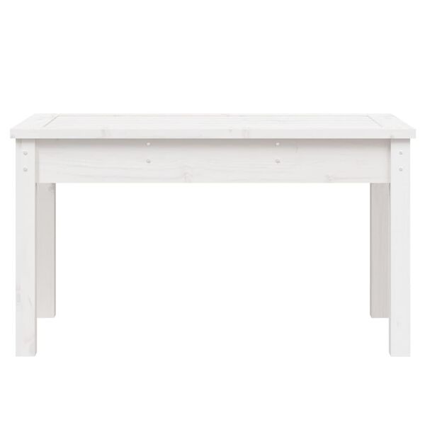 vidaXL Garden Bench White 80x44x45 cm Solid Wood Pine