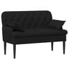 vidaXL Loveseat with Button Tufted Black 111 x 68 x 80 cm Fabric