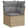 vidaXL 11 Piece Garden Sofa Set with Cushions Beige Poly Rattan