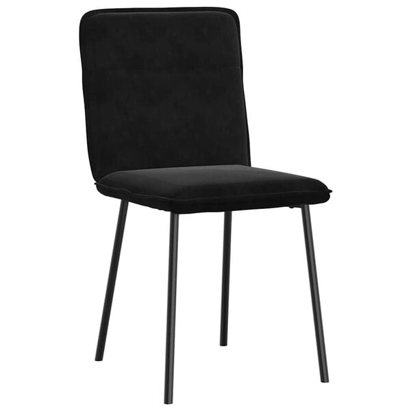 vidaXL Dining Chairs 6 pcs Black Velvet