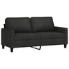vidaXL 3 Piece Sofa Set with Cushions Black Fabric