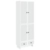 vidaXL Cabinet Set 2 pcs White Engineered Wood