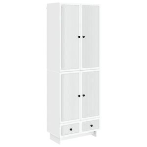 vidaXL Cabinet Set 2 pcs White Engineered Wood