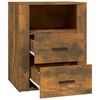 vidaXL Bedside Cabinet Smoked Oak 50x36x60 cm Engineered Wood