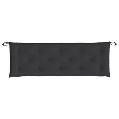 vidaXL Garden Bench Cushion Black 150x50x7 cm Oxford Fabric