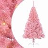 vidaXL Artificial Pre-lit Christmas Tree with 150 LEDs Pink 150 cm PVC