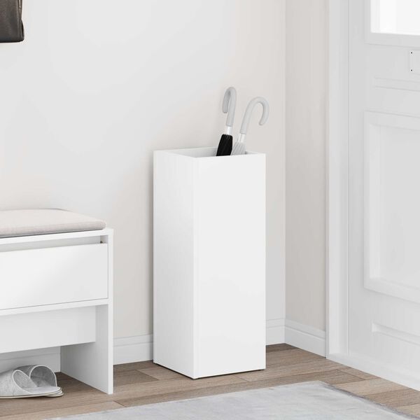 vidaXL Umbrella Stand White 25 x 24.5 x 64 cm Engineered Wood