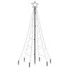 vidaXL Christmas Tree with Spike Cold White 200 LEDs 180 cm