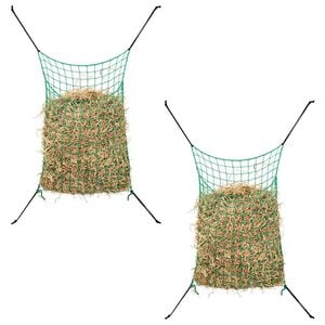 vidaXL Hay Net | Set of 2 | Green | Polypropylene | Standard | Hay Net | Square