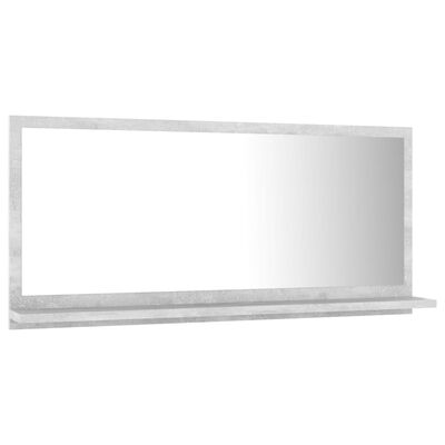 vidaXL Bathroom Mirror Concrete Grey 80x10.5x37 cm Engineered Wood