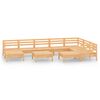vidaXL 10 Piece Garden Lounge Set Solid Wood Pine