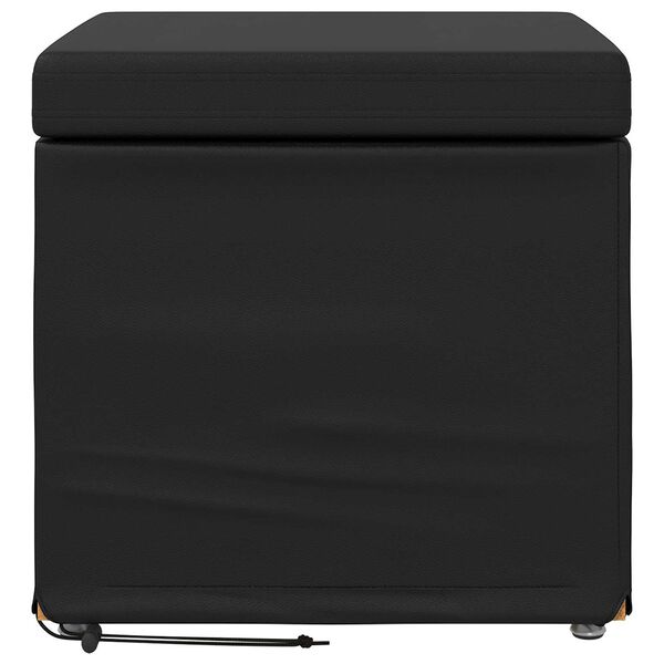vidaXL Stool Black 41 x 41 x 40 cm Faux Leather and Engineered Wood