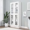vidaXL Vitrine Cabinet White 82.5x30.5x185 cm Engineered Wood