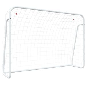 vidaXL Football Goal with Net White 214x75x152 cm Steel&Polyester