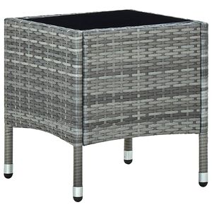 vidaXL Garden Table Grey 40x40x45 cm Poly Rattan
