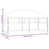 vidaXL Folding Pop-up Partytent with Sidewalls 3x6 m Steel White