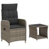 vidaXL Garden Lounge Set 2 pcs Grey and Dark Grey